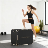 Plyo-Box für Home-Fitness mit 3 Sprunghöhen aus Holz