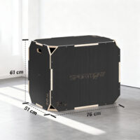 Plyo-Box für Home-Fitness mit 3 Sprunghöhen aus Holz