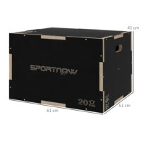 Plyo Box Sprungbox robust für Fitness bis 120kg schwarz