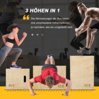 Plyo Box Sprungbox für Heimtraining Fitness Workout aus Holz