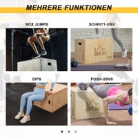 Plyo Box Sprungbox für Heimtraining Fitness Workout aus Holz