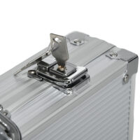 Silberner Pokerkoffer mit 300 Chips und Schloss, Komplettset für Pokerabende