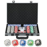 Pokerkoffer Set mit 400 Chips 2 Kartendecks und Zubehör