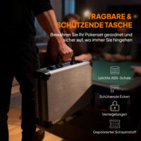 Pokerkoffer Set mit 400 Chips 2 Kartendecks und Zubehör