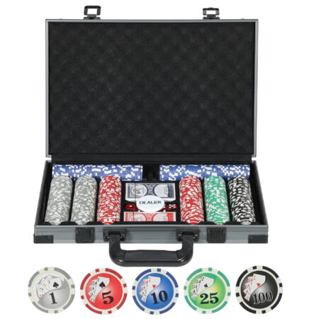 Pokerkoffer Set mit 400 Chips 2 Kartendecks und Zubehör
