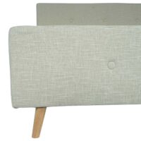 Polsterbett Doppelbett Bettgestell mit Lattenrost Massivholz 160x200cm creme-beige