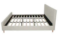 Polsterbett Doppelbett Bettgestell mit Lattenrost Massivholz 180x200cm creme-beige