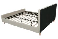 Polsterbett Doppelbett Bettgestell mit Lattenrost Massivholz 180x200cm creme-beige