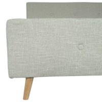 Polsterbett Doppelbett Bettgestell mit Lattenrost Massivholz 180x200cm creme-beige