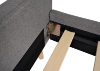 Polsterbett Doppelbett Bettgestell mit Lattenrost Massivholz 160x200cm grau