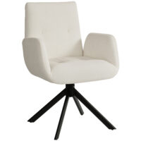 Polstersessel modern drehbar für Wohnzimmer cremeweiss
