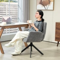 Polstersessel Akzentsessel modern drehbar dunkelgrau