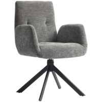 Polstersessel Akzentsessel modern drehbar dunkelgrau