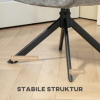 Polstersessel Akzentsessel modern drehbar dunkelgrau