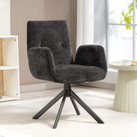 Polstersessel modern drehbar belastbar bis 120kg schwarz