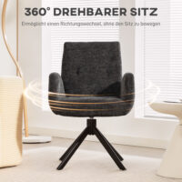 Polstersessel modern drehbar belastbar bis 120kg schwarz
