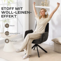 Polstersessel modern drehbar belastbar bis 120kg schwarz