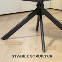 Polstersessel modern drehbar belastbar bis 120kg schwarz