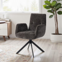Polstersessel modern drehbar belastbar bis 120kg schwarz