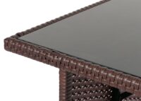 Poly-Rattan Esstisch Gartentisch Gastronomie 112x60cm braun