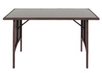 Poly-Rattan Esstisch Gartentisch Gastronomie 112x60cm braun