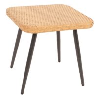 Poly-Rattan Garnitur Balkon-Set Sitzgruppe Beistelltisch hellgrau
