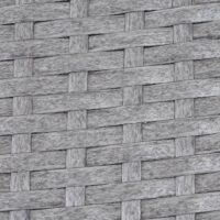 Poly-Rattan Gartenbank Halden 3-Sitzer grau, Kissen anthrazit