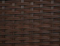 Poly-Rattan Gartenbank Halden braun meliert Kissen schwarz