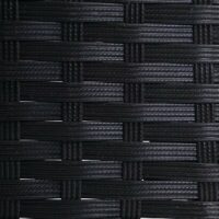 Poly-Rattan Gartenbank Halden schwarz Kissen terracotta
