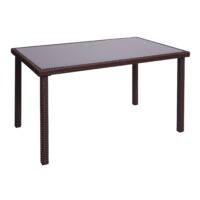 Poly-Rattan Gartentisch Balkontisch 120x75cm braun