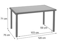 Poly-Rattan Gartentisch Balkontisch 120x75cm braun