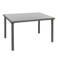 Poly-Rattan Gartentisch Balkontisch 120x75cm grau