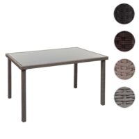 Poly-Rattan Gartentisch Balkontisch 120x75cm grau