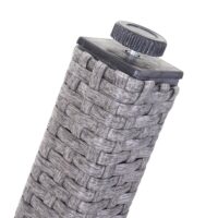 Poly-Rattan Gartentisch mit Glasplatte 80x80cm grau