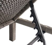 Poly-Rattan Sonnenliege Relaxliege Gartenliege Basic grau Kissen dunkelgrau