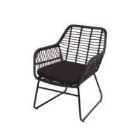 Polyrattan Garten Sitzgruppe Sofa Set ohne Dekokissen anthrazit