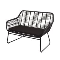 Polyrattan Garten Sitzgruppe Sofa Set ohne Dekokissen anthrazit