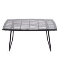 Polyrattan Garten Sitzgruppe Sofa Set ohne Dekokissen anthrazit