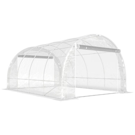 Polytunnel Gewächshaus begehbar UV-beständig transparent
