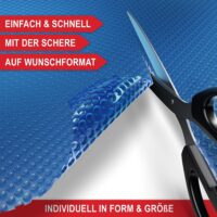 Pool Solarplane (450x220cm) zur Wärmespeicherung, zuschneidbar für Pools.