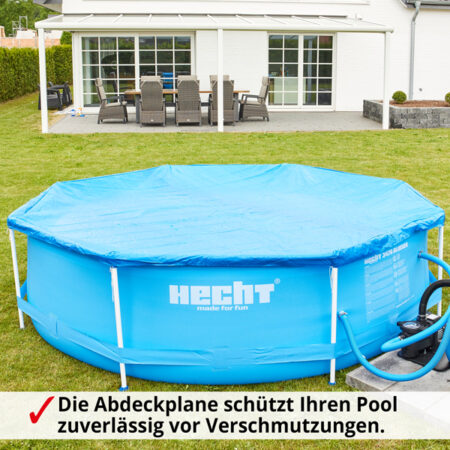 Robuste Poolabdeckung für 360cm Pools.