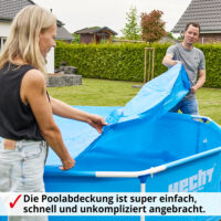 Robuste Poolabdeckung für 360cm Pools.