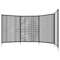 Poolzaun Sicherheitszaun für Kinder 365x126cm Aluminium schwarz