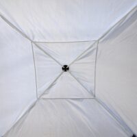 Weißer Pop-Up Pavillon 295x295m mit UV-Schutz.