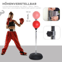 Punchingball Set höhenverstellbar mit Boxhandschuhen für Kinder