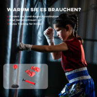 Punchingball Set höhenverstellbar mit Boxhandschuhen für Kinder
