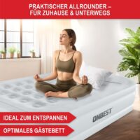 Großes aufblasbares Queensize-Luftbett mit 46 cm Höhe für bequemen Schlaf beim Camping oder Zuhause.