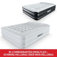 Großes aufblasbares Queensize-Luftbett mit 46 cm Höhe für bequemen Schlaf beim Camping oder Zuhause.