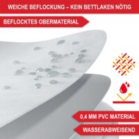 Großes aufblasbares Queensize-Luftbett mit 46 cm Höhe für bequemen Schlaf beim Camping oder Zuhause.