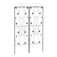 Rankgitter Rankhilfe 2er Set rostfrei für Garten Stahl Schwarz
